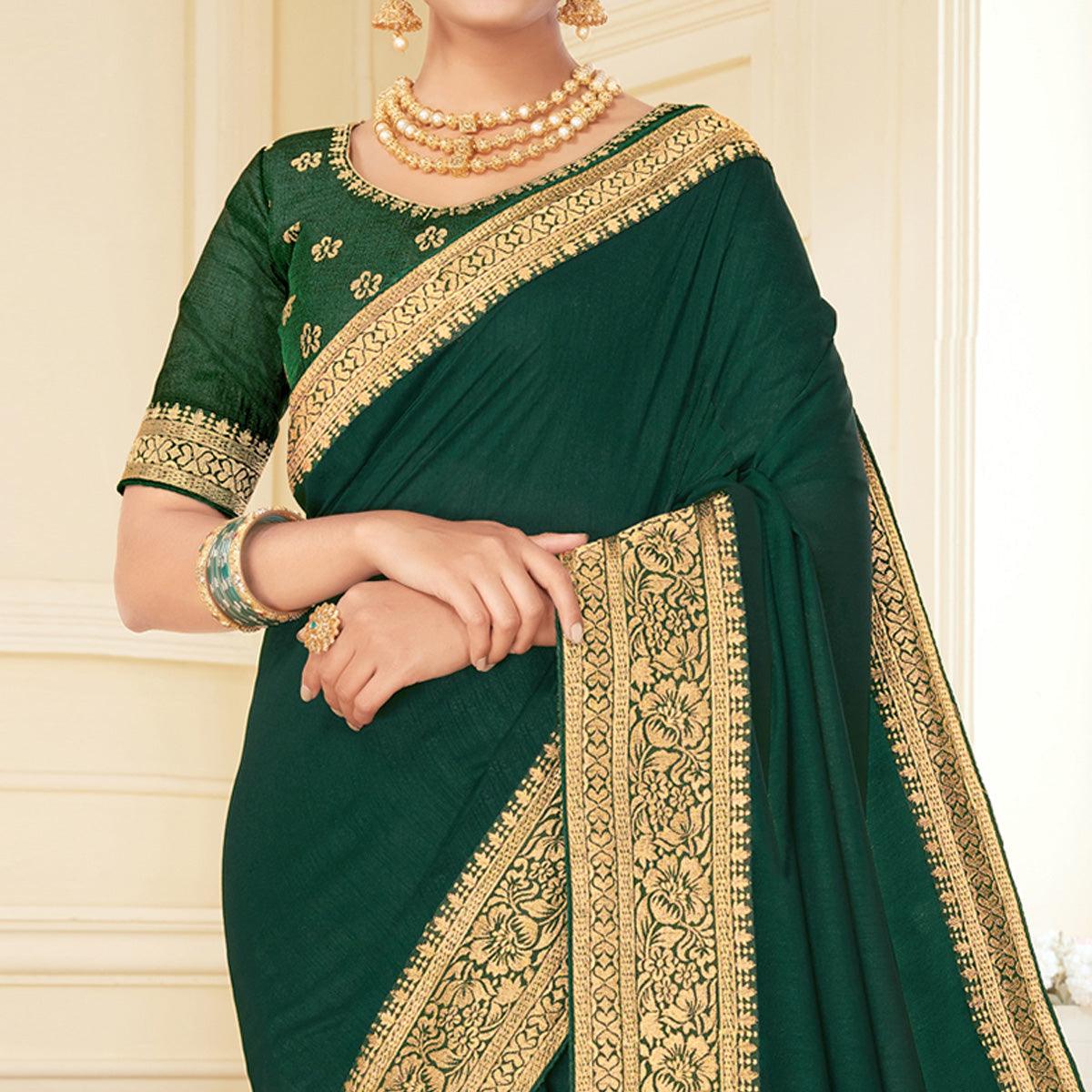 green-woven-vichitra-silk-saree-1