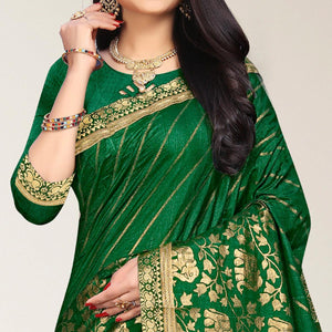 green-woven-vichitra-silk-saree-5