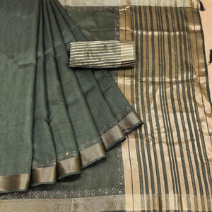 green-woven-with-embellished-cotton-saree