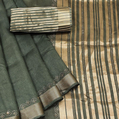 green-woven-with-embellished-cotton-saree
