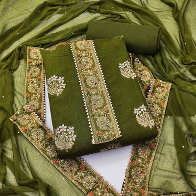 green-woven-with-embellished-jacquard-dress-material