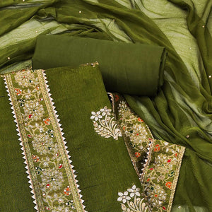 green-woven-with-embellished-jacquard-dress-material