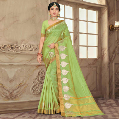 green-woven-with-embellished-poly-cotton-saree-1