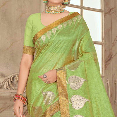 green-woven-with-embellished-poly-cotton-saree-1