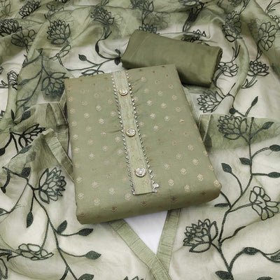 green-woven-with-gota-work-pure-cotton-dress-material-145088