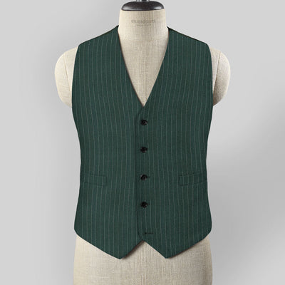 Green Pinstripe Waist Coat