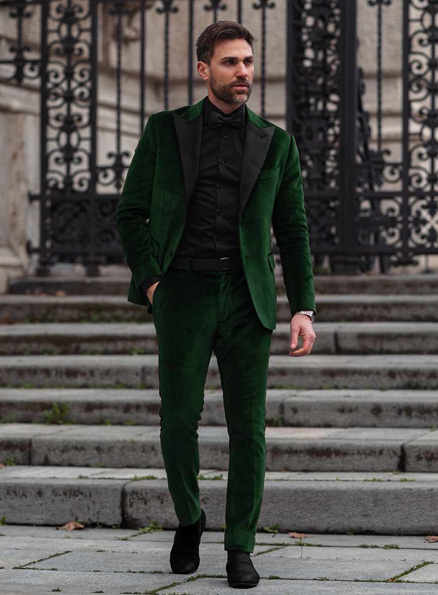 Green Velvet Tuxedo Jacket