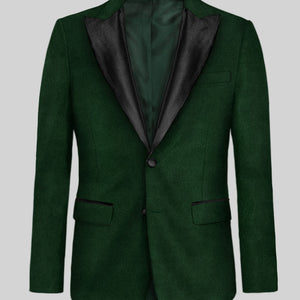 Green Velvet Tuxedo Jacket