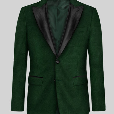 Green Velvet Tuxedo Jacket