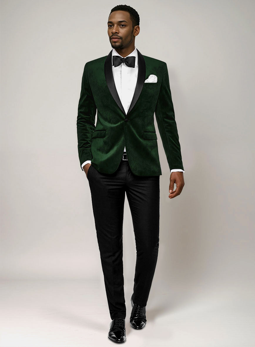 Green Velvet Tuxedo Suit