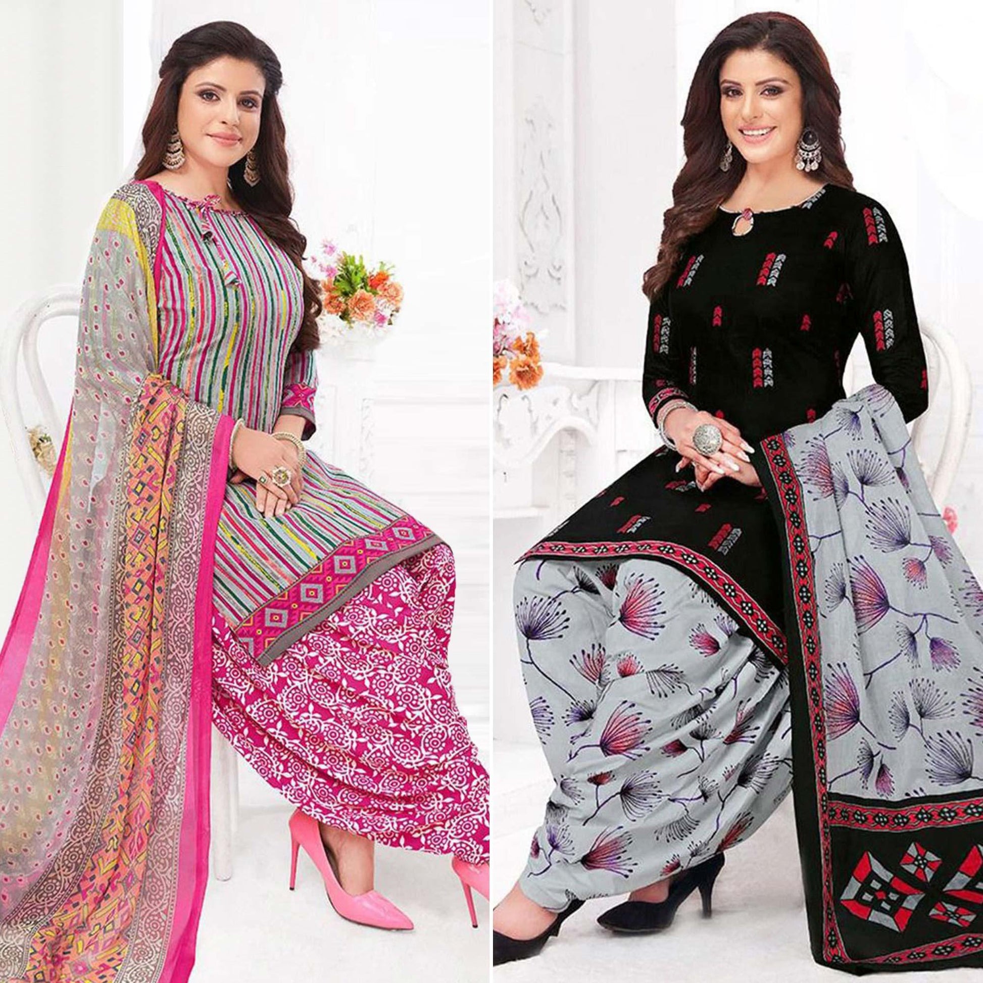 grey-and-black-patiala-crepe-dress-material-pack-of-2