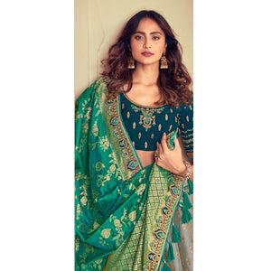 grey-green-wedding-wear-woven-embroidered-silk-lehenga-choli-126751