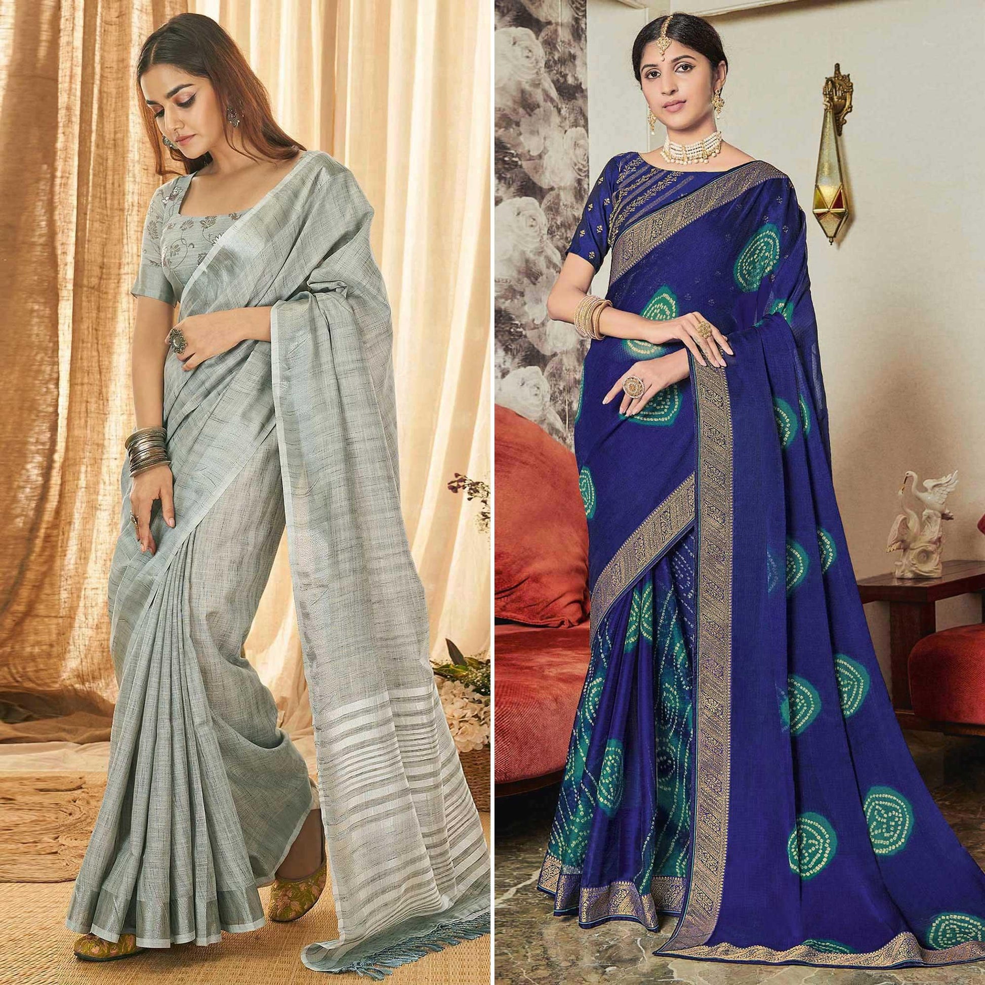 grey-and-indigo-blue-saree-pack-of-2