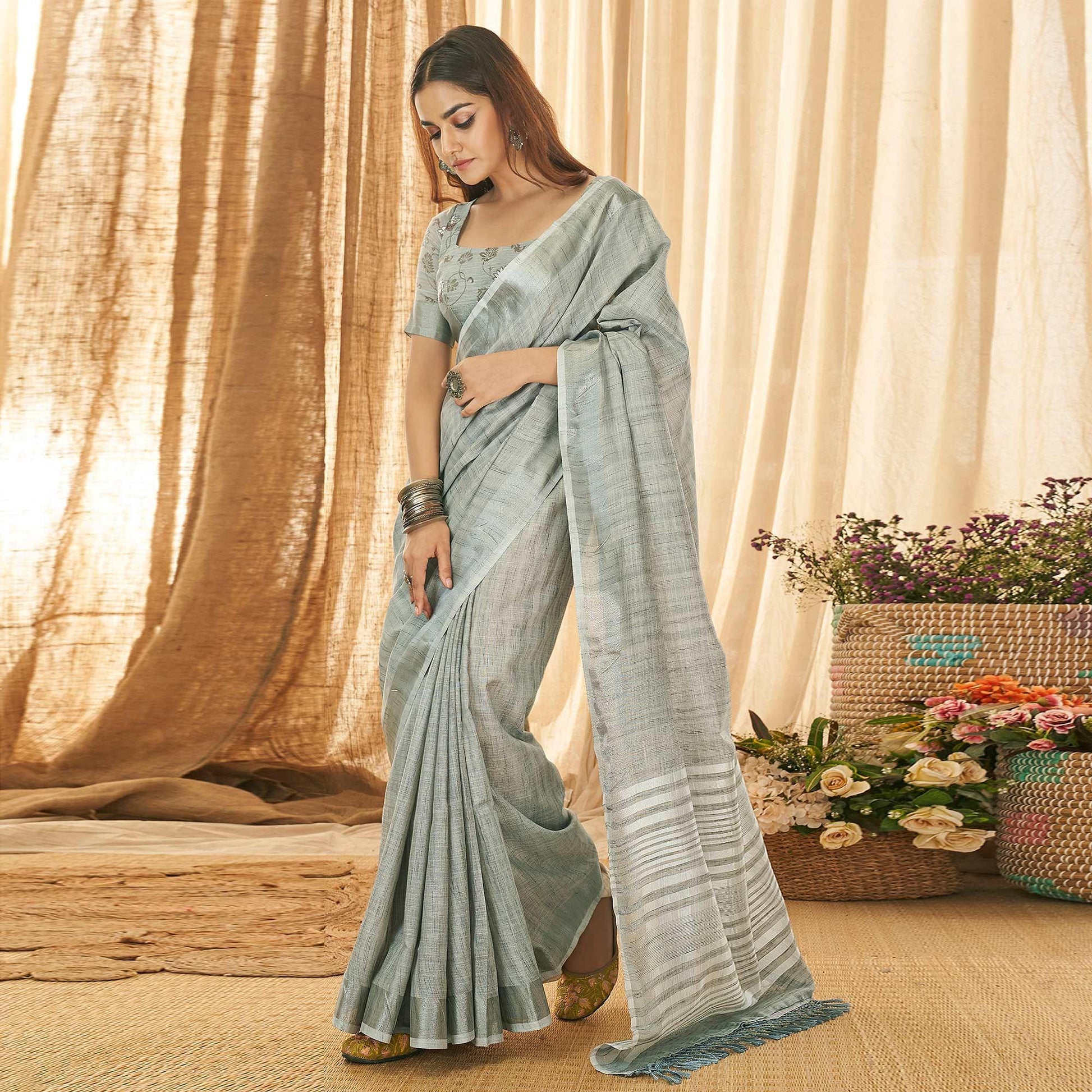 grey-and-indigo-blue-saree-pack-of-2