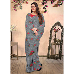 green-bandhani-printed-georgette-saree-143370