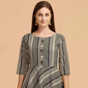 grey-black-casual-wear-stripes-printed-chanderi-cotton-dress
