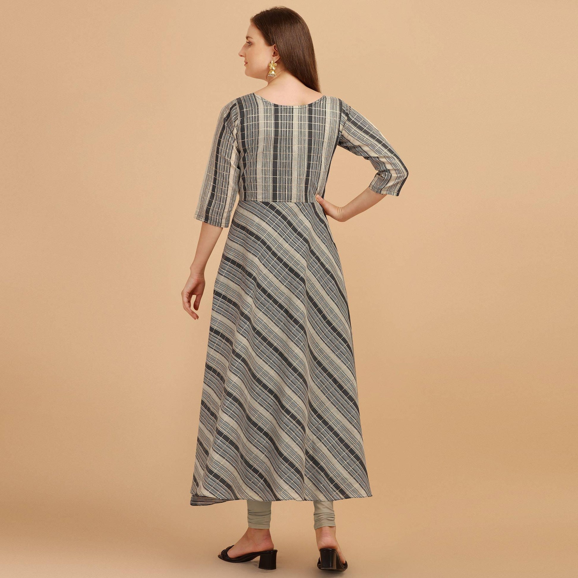 grey-black-casual-wear-stripes-printed-chanderi-cotton-dress