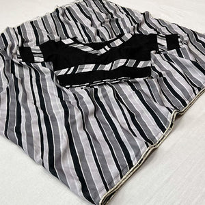 Grey-Black Printed Chiffon Saree