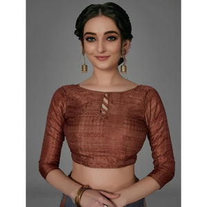 grey-casual-art-silk-printed-saree-with-unstitched-blouse-93877