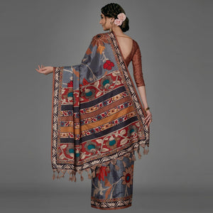grey-casual-art-silk-printed-saree-with-unstitched-blouse-93877