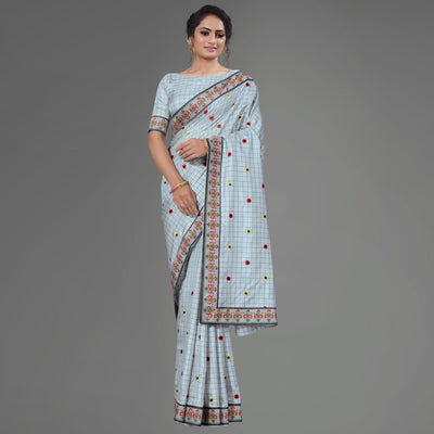 grey-casual-bhagalpuri-silk-woven-saree-with-unstitched-blouse-93861