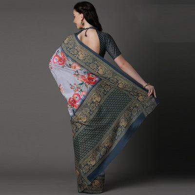 grey-casual-cotton-silk-printed-saree-with-unstitched-blouse-93944
