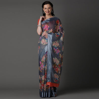 grey-casual-cotton-silk-with-satin-patta-printed-saree-with-unstitched-blouse-93997