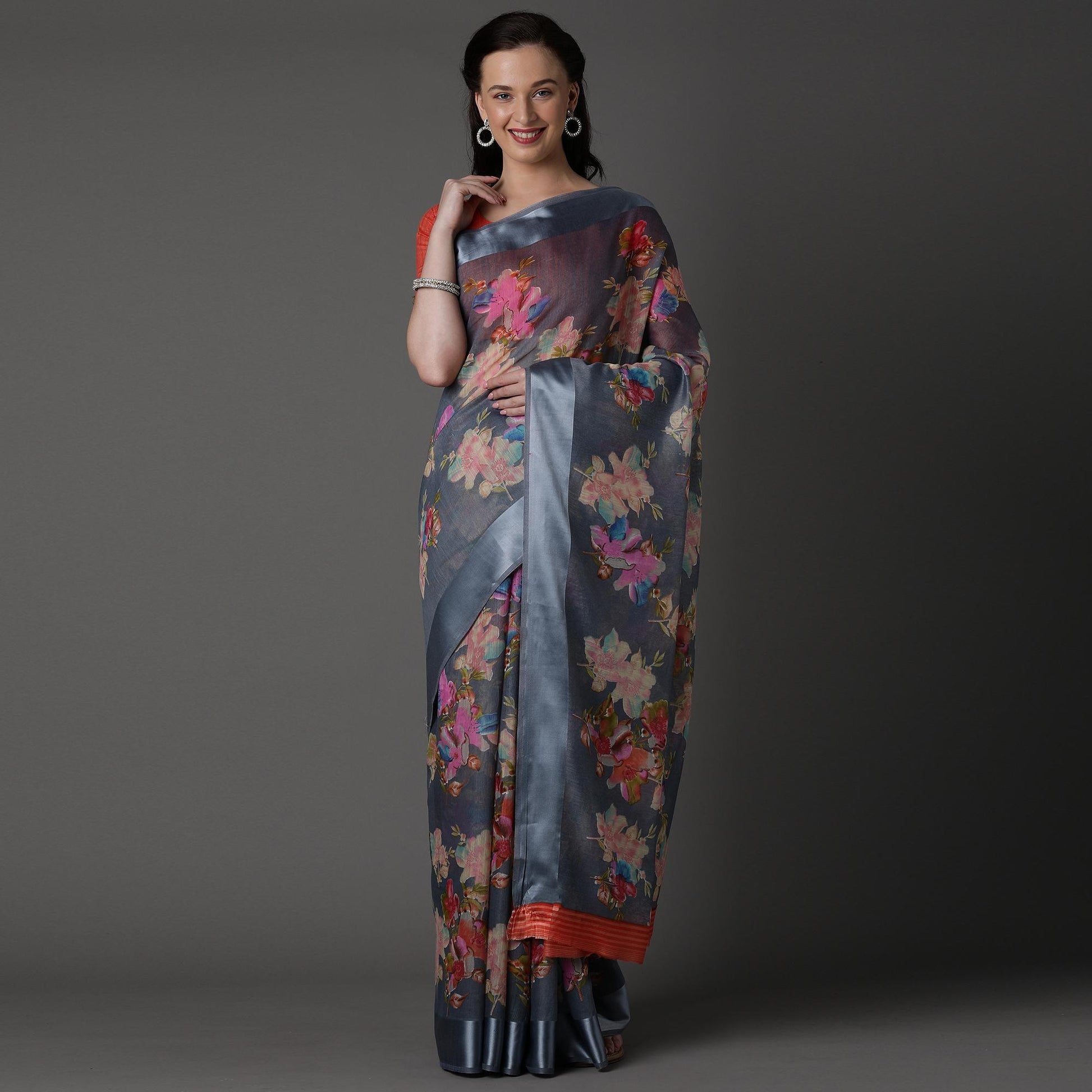 grey-casual-cotton-silk-with-satin-patta-printed-saree-with-unstitched-blouse-93997