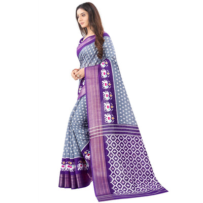 grey-casual-wear-designer-hand-black-printed-cotton-linen-saree-110442