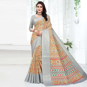 grey-casual-wear-digital-printed-cotton-silk-saree-140665
