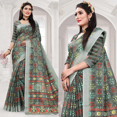 grey-casual-wear-digital-printed-cotton-silk-saree-140667
