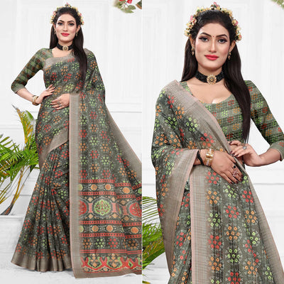 grey-casual-wear-digital-printed-cotton-silk-saree-140668
