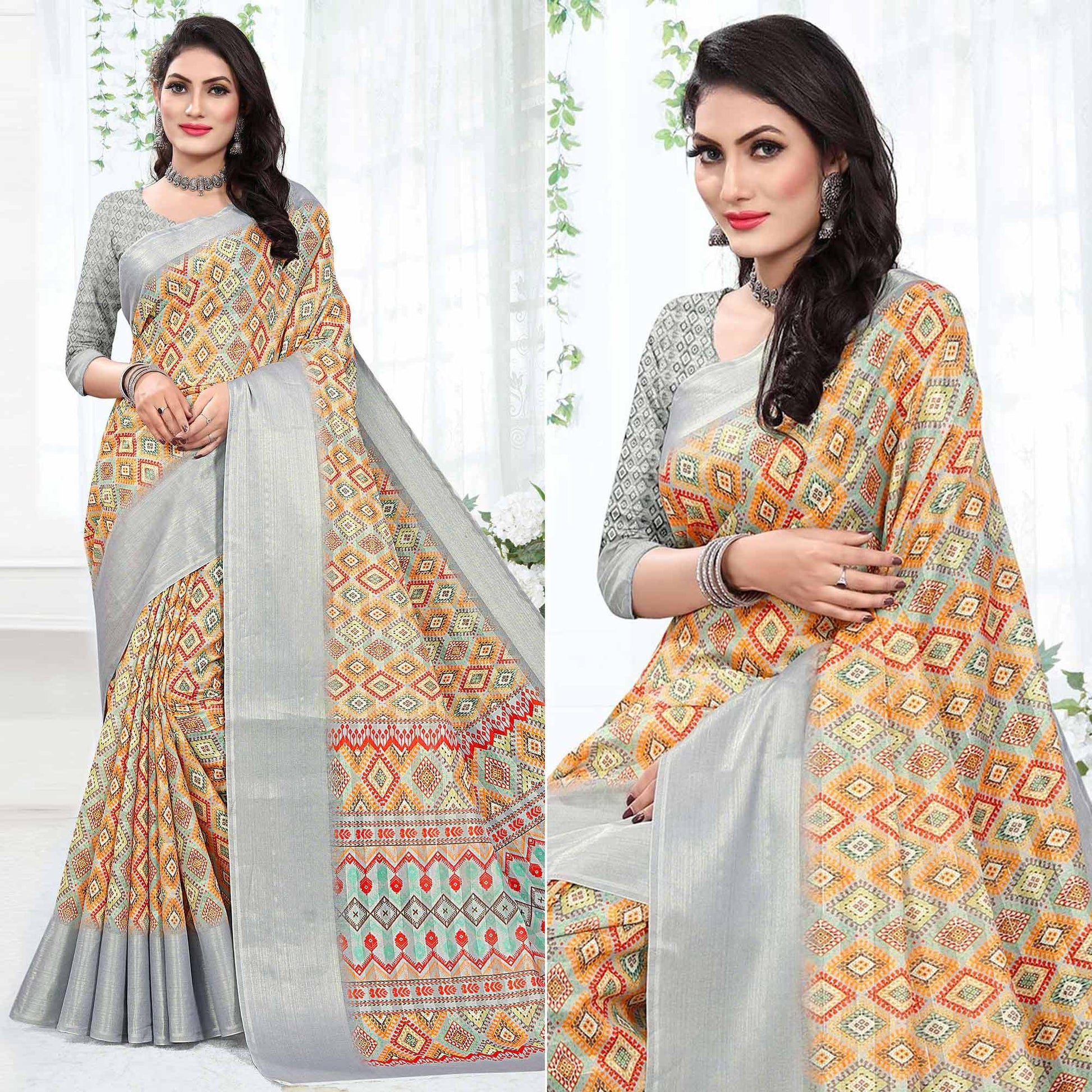 grey-casual-wear-digital-printed-cotton-silk-saree-140665