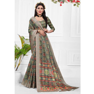 grey-casual-wear-digital-printed-cotton-silk-saree-140668