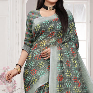 grey-casual-wear-digital-printed-cotton-silk-saree-140667