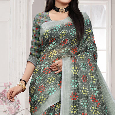 grey-casual-wear-digital-printed-cotton-silk-saree-140667