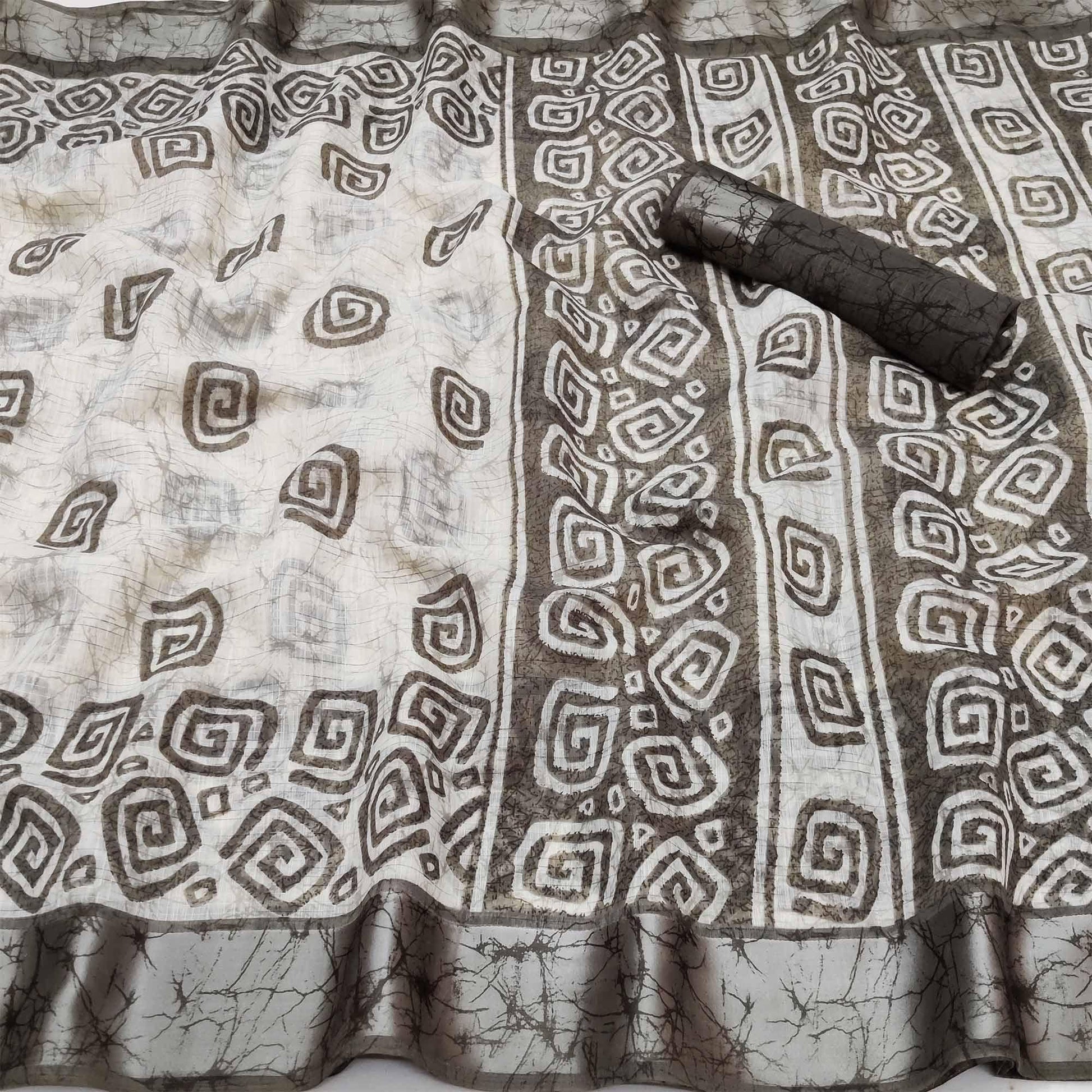 grey-casual-wear-digital-printed-pure-linen-saree-134932