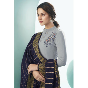 grey-partywear-embroidered-cotton-suit-118839