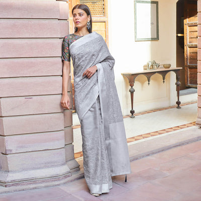 grey-casual-wear-embroidered-linen-saree-118721