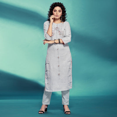 grey-casual-wear-embroidered-pure-cotton-kurti-120203