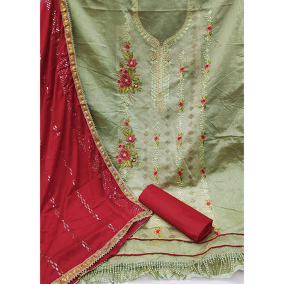 grey-casual-wear-floral-embroidered-chanderi-dress-material-130556