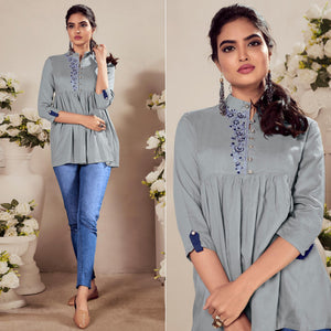 grey-casual-wear-floral-embroidered-rayon-top-140352