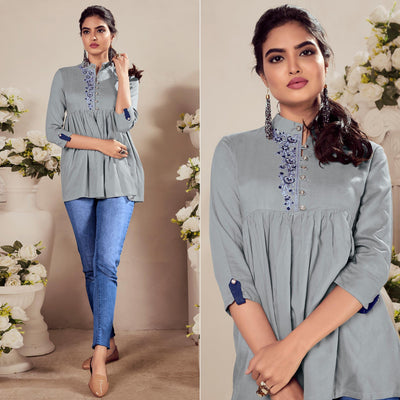 grey-casual-wear-floral-embroidered-rayon-top-140352