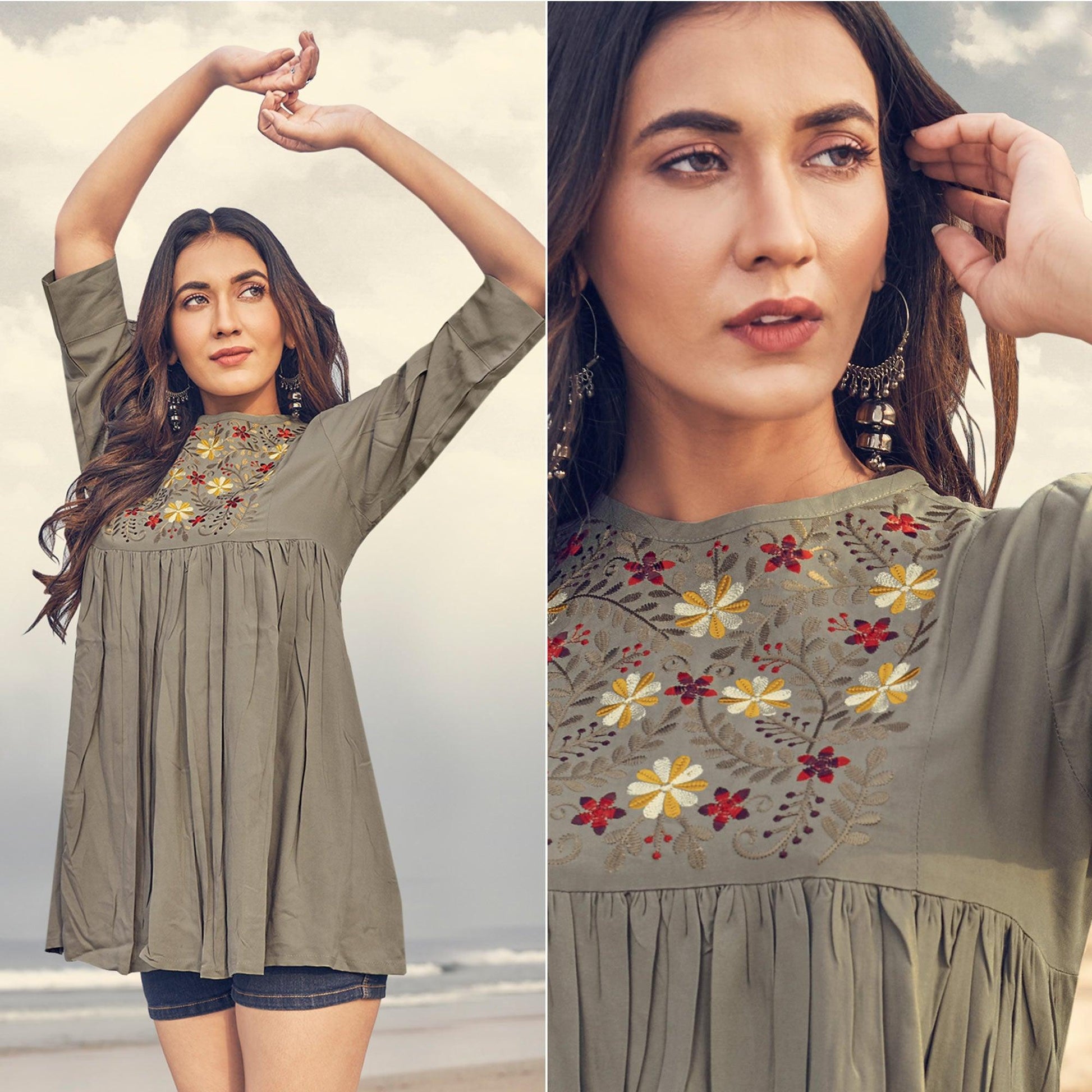grey-casual-wear-floral-embroidered-rayon-top-142511