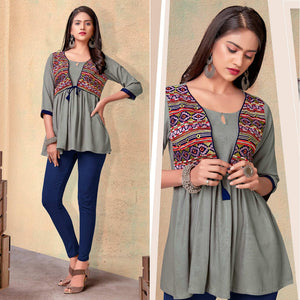 grey-casual-wear-floral-embroidered-rayon-top-140394