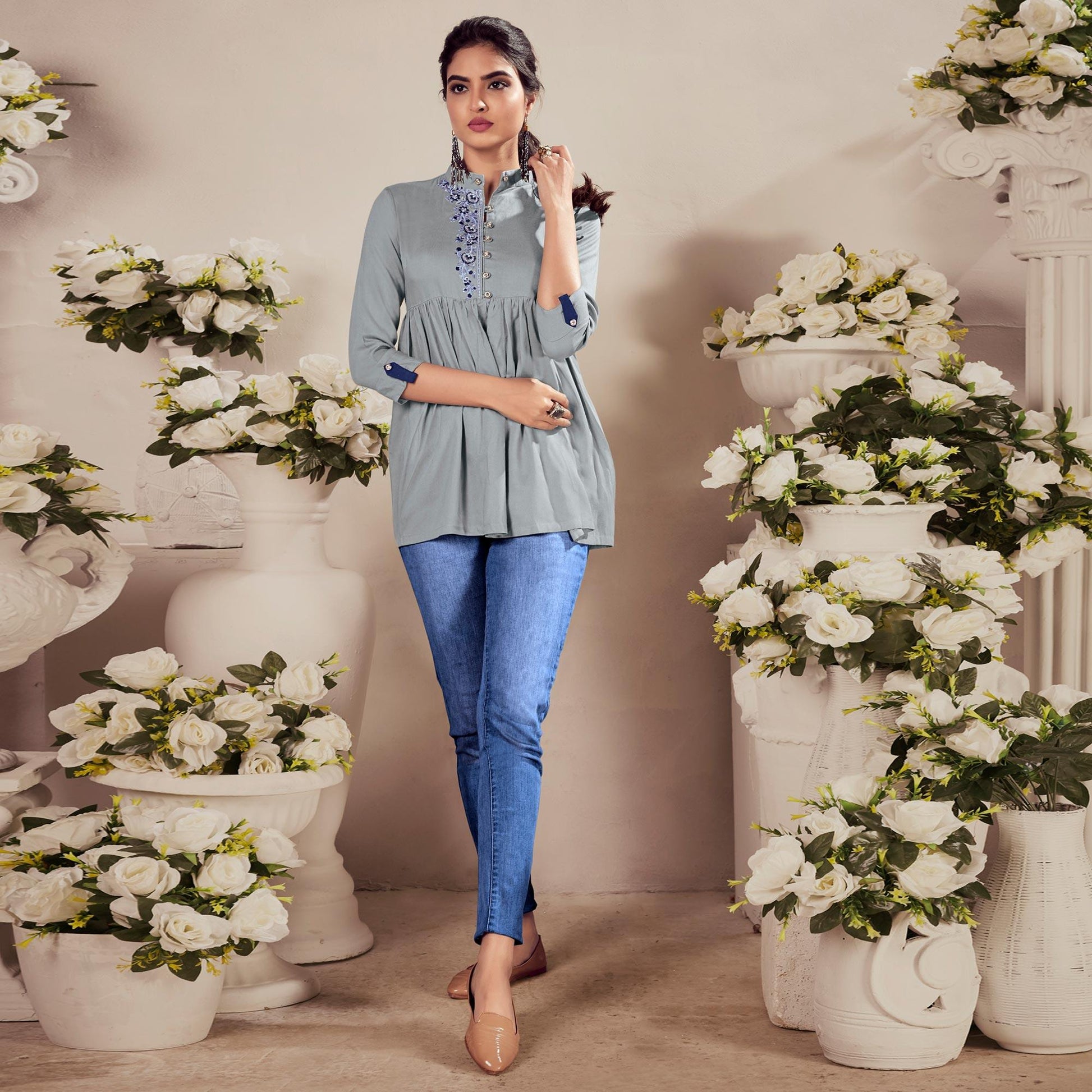grey-casual-wear-floral-embroidered-rayon-top-140352