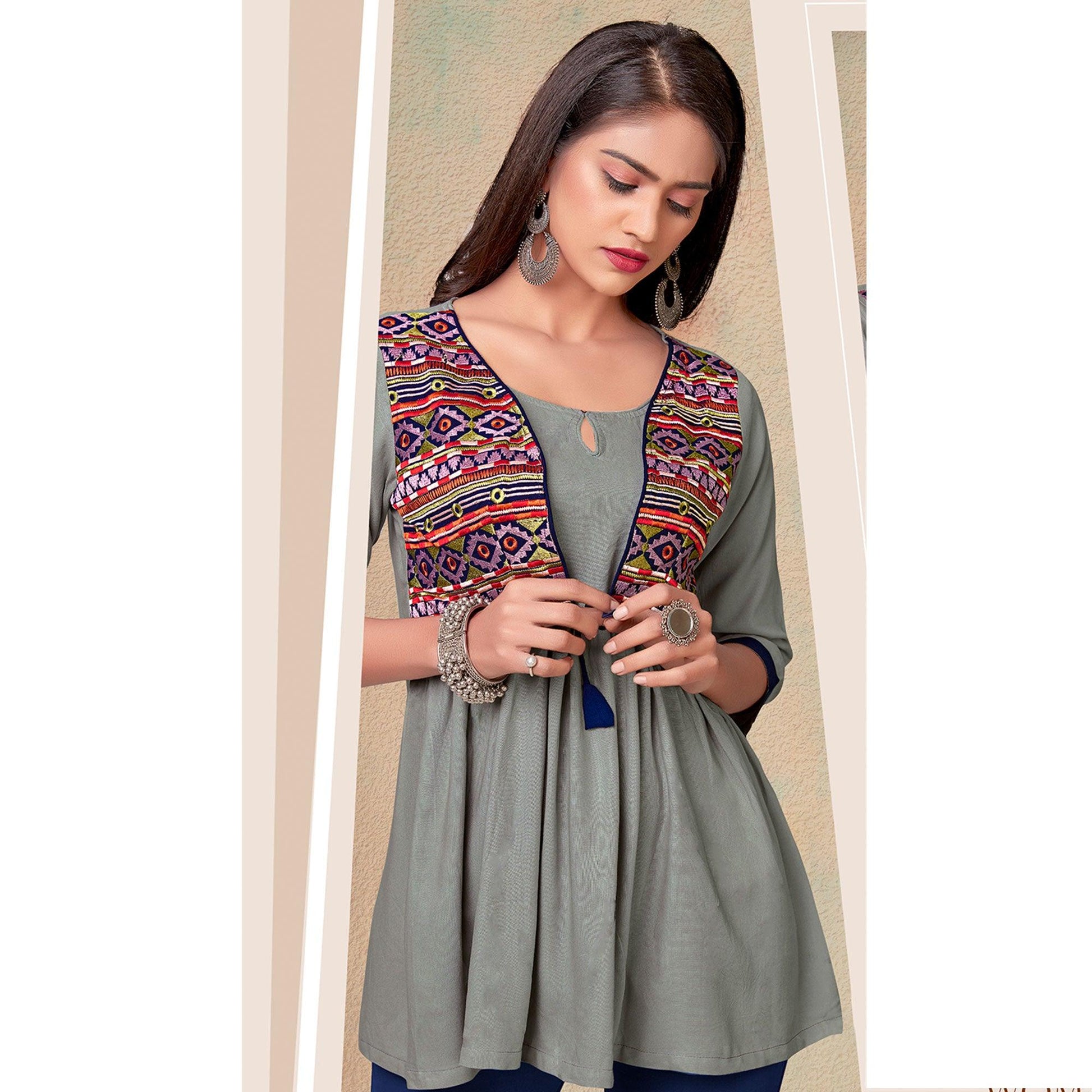 grey-casual-wear-floral-embroidered-rayon-top-140394