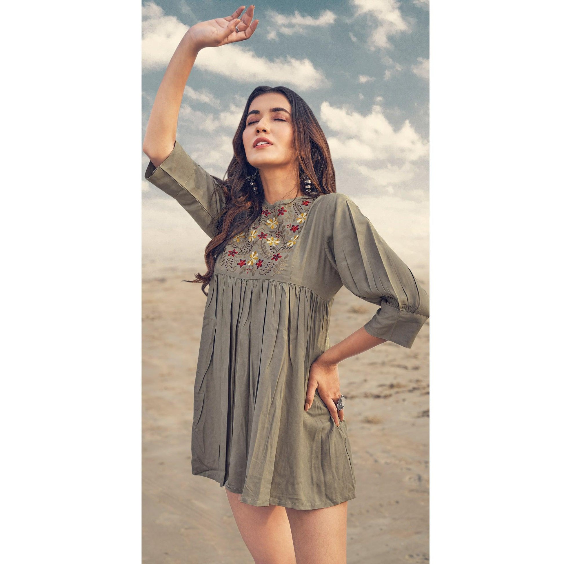 grey-casual-wear-floral-embroidered-rayon-top-142511