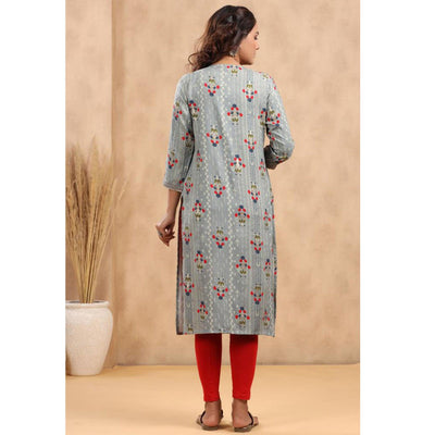 grey-casual-wear-floral-print-with-sequence-rayon-kurti-141973
