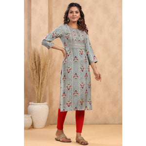 grey-casual-wear-floral-print-with-sequence-rayon-kurti-141973